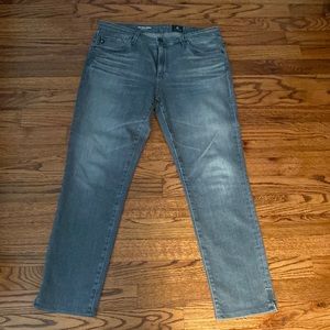 AG prima ankle grey wash jean.